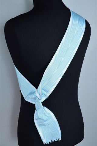 Military Decoration/Award/Recognition Sash/Ribbon Baby Blue w/ Trim 8