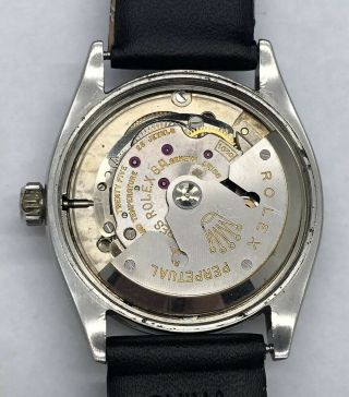 1950 ' s Vintage Rolex Oyster Perpetual Automatic 1030 St.  Steel Gents Wrist Watch 9