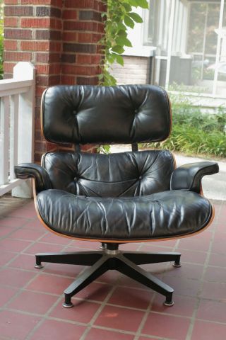 Eames Lounge Chair 670 - Authentic Black Herman Miller 1976 Rosewood 11