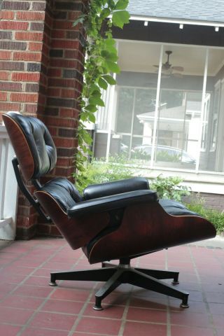 Eames Lounge Chair 670 - Authentic Black Herman Miller 1976 Rosewood 3