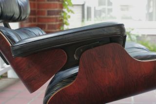 Eames Lounge Chair 670 - Authentic Black Herman Miller 1976 Rosewood 7