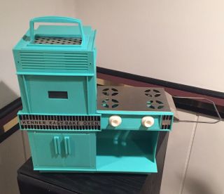 1960s Kenner Easy Bake Oven W/original Box And Accessories - Turquoise