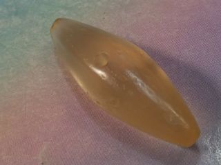 Ancient Pyu Rare Chalcedony Toggle Shape Bead 24.  1 By 7.  8 Mm My Largest