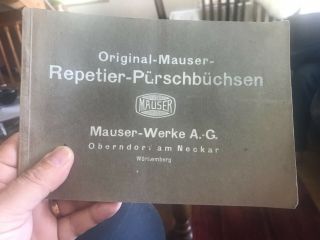 Mauser Repetier Pürschbüchsen Booklet Printed 1927,  Rifle & Pistol Ammo