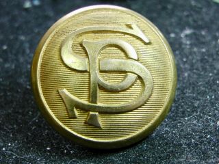 Sp Southern Pacific Railroad 23mm Brass Coat Button 1875 - 1905 Litchfield & Co.