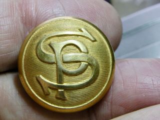 SP SOUTHERN PACIFIC RAILROAD 23mm BRASS COAT BUTTON 1875 - 1905 Litchfield & Co. 2