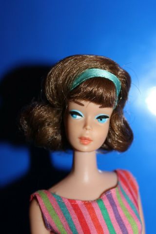 Rare Vintage American Girl Barbie Cinnamon Hair - Box,  Stand,  Booklet & Wrist Tag.