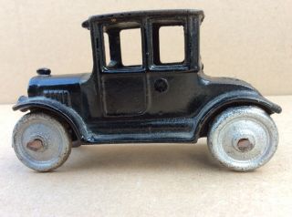 Vtg Cast Iron Ford Model T Coupe Car Arcade A.  C.  Williams Hubley 4” Long Toy Car 2
