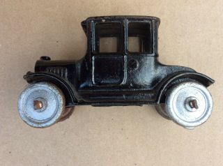 Vtg Cast Iron Ford Model T Coupe Car Arcade A.  C.  Williams Hubley 4” Long Toy Car 8