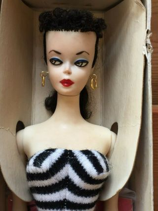 Vintage Brunette Ponytail Barbie 2 And Accessories