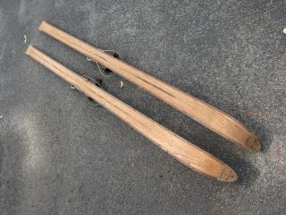 US WWII Wood Skis 10th Mountain Division Dated 1943 2