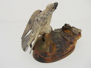 Antique American Eagle & Eaglets Cast Iron Bird Nest MECHANICAL BANK JAN 23,  1883 5
