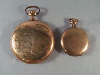 VINTAGE LOCUST & IDEAL POCKET WATCHES NEED SERVICE 2