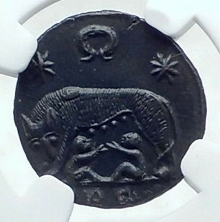 Constantine I The Great 330ad Romulus Remus Wolf Ancient Roman Coin Ngc I77652
