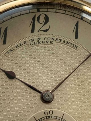 VACHERON & CONSTANTIN MINUTE REPEATER WITH EXTRACT 18K GOLD POCKET WATCH 10