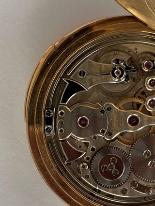 VACHERON & CONSTANTIN MINUTE REPEATER WITH EXTRACT 18K GOLD POCKET WATCH 6