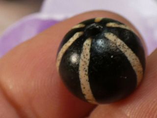 ANCIENT PUMTEK PYU BEAD  6 STRIPE SUN RAY  WORLD CLASS CONTRAST WEAR 13.  9mm 3