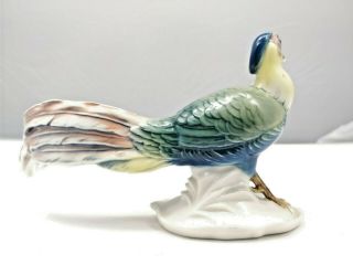 Antique Karl Ens Germany Porcelain Figurine Art Deco Pheasant Bird Glazed 6 