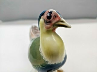 Antique Karl Ens Germany Porcelain Figurine Art Deco Pheasant Bird Glazed 6 