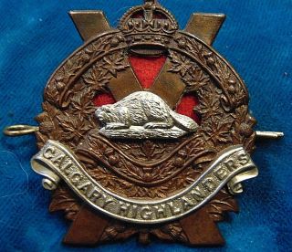 Canada Canadian Armed Forces Kc Calgary Highlanders Cap Badge B