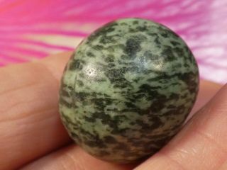 MUSEUM QUALITY ANCIENT PRE - COLUMBIAN MESOAMER.  GIANT GRN JADE BEAD 26.  3 BY 23 MM 5