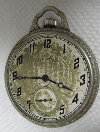 1924 Illinois “sterling " Pocket Watch - 12 Size