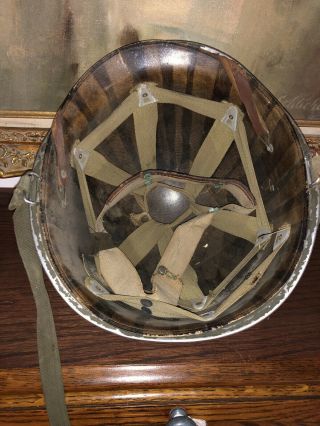 Wwii Us Army Helmet With Liner - Very Cool And Complete