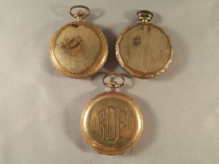 VINTAGE ELGIN POCKET WATCHES (3) NEED SERVICE 2