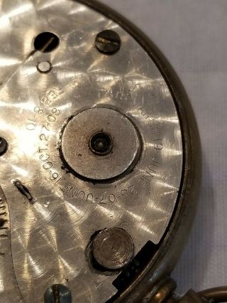 Rare Antique Early 1900 ' s Leonard,  Brown & Co.  (Boston,  Mass.  USA) Pocket Watch 6