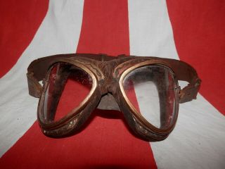 Ww2 Japanese Pilot Goggles Of A Navy Flying Corps.  Man.  Very Good