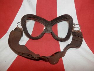 WW2 Japanese Pilot Goggles of a navy flying corps.  MAN.  Very Good 7