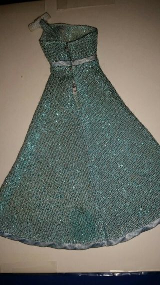 For frauli54 - Vntg Barbie Japanese Exclusive Shimmery Blue Metallic Gown Only,  TLC 4