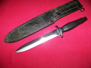Rare Post WWII Premier Survival II Gerber Style Knife With Leather Sheath Exc. 2