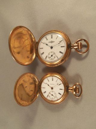 Vintage Illinois Pocket Watches (2) Needs Service