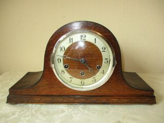 Vintage Hermle Westminster Chiming Napoleon Hat Mantle Clock