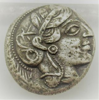 Rare Ancient Greek Ar Silver Tetradrachm Coin Athens Athena Attica Owl 16.  96g
