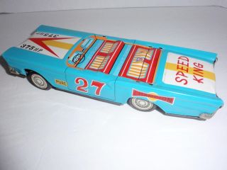 " Speed King " 27 1959 Ford Tin 9.  25 " Toy Race Car - Made In Japan - Hard To Find