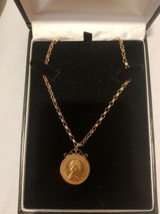1981 Gold Half Sovereign With Chain 5