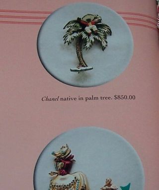 CHANEL (Chanel Novelty Co. ) Large Enamel and Baguettes ' Mexican in a Tree ' Pin 8