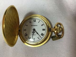 Vintage Arnex Ladies Pocket Watch Pendant Incabloc 17 Jewels