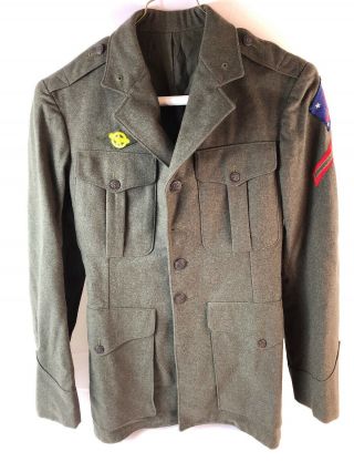 Wwii Ww2 Us U.  S.  Usmc 1st Division Guadalcanal Uniform,  Twill Patch,  Named,  War