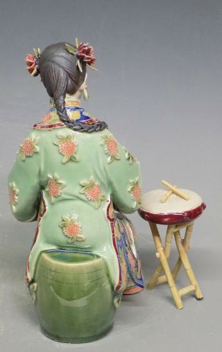Ancient Chinese Lady Musician Ceramic Porcelain Dolls Figurine 4