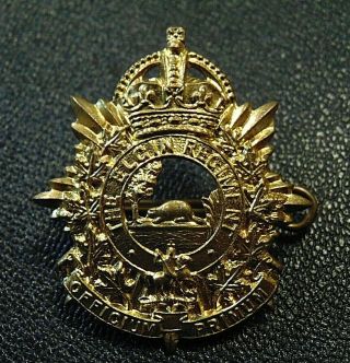 Canada Canadian Armed Forces Military Elgin Regiment Brass Cap Badge Ww2 Kc B