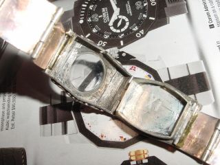 vintage LANCO / OMEGA group Art Deco solid 18k Gold & sterling silver mens watch 6