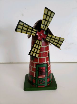 Vintage Lindstrom Tin Windmill
