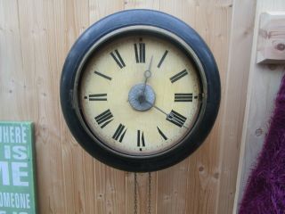 Antique? School Clock? For Spares Or Restoration.