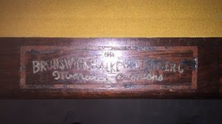 Antique 1908 Brunswick Balke Collender 9ft Table: $1,  500 or B/O 5