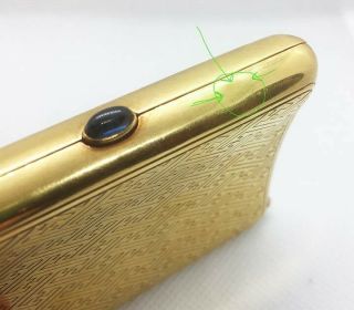 Vintage / Antique 18K Gold Cartier Cigarette Case circa 1930 small 2 1/2 