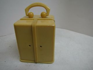 An Early Square Miniature German Alarm Clock in Travelling Case 3