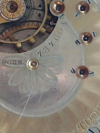 Vintage 1896 seth thomas pocket watch runs 51g gold plated hunter case 18s lever 5